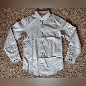 Calvin Klein Slim Stretch Gray Button Down Shirt NWOT